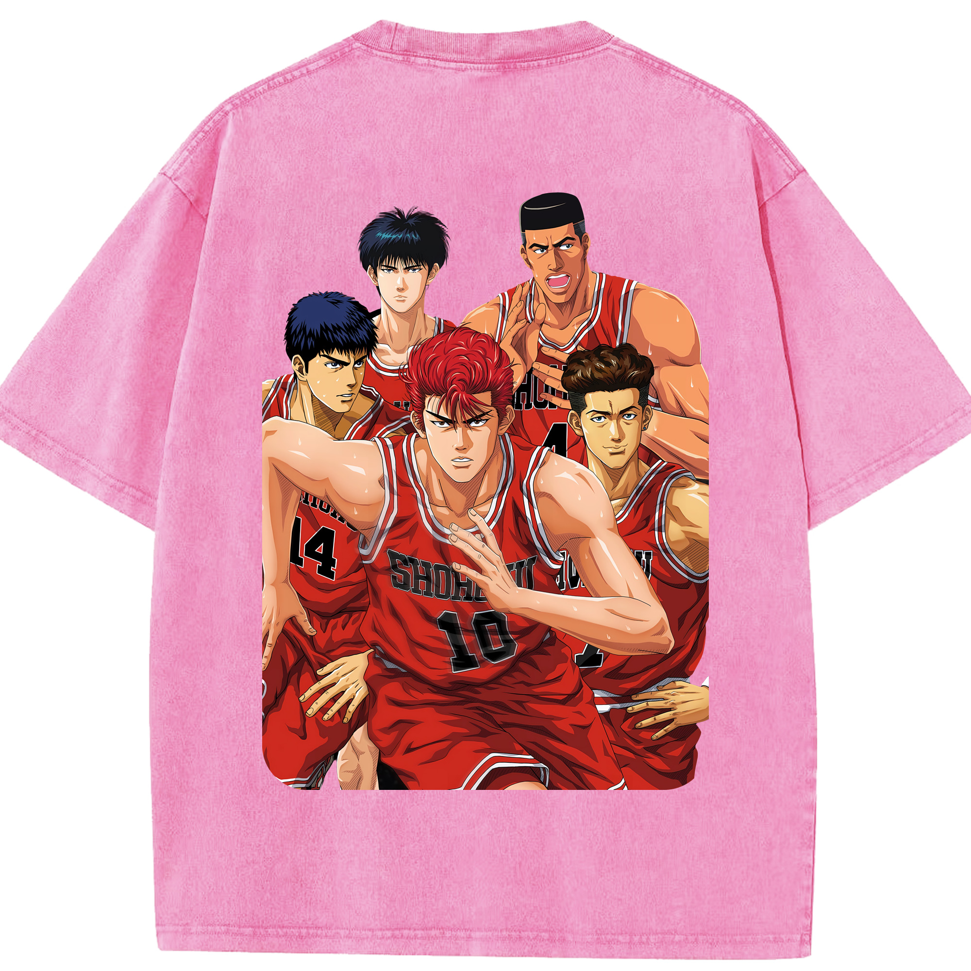 （画像用） SLAM DUNK／スラムダンク 綿100% ヴィンテージ風 半袖Tシャツ（背面プリント）